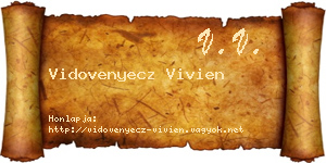Vidovenyecz Vivien névjegykártya
